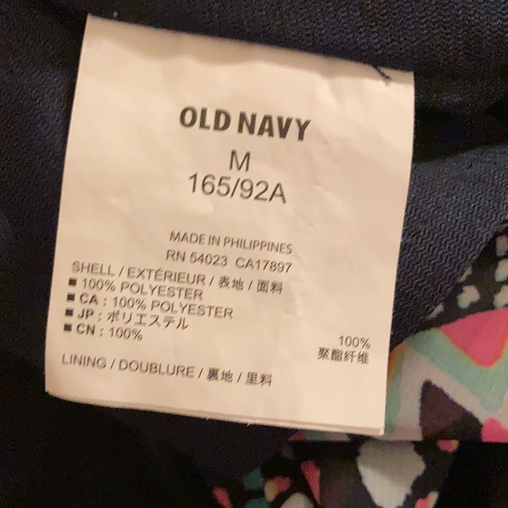 Old Navy Navy Maxi Dress with Turquoise & Pink Medallions - Picture 7 of 8